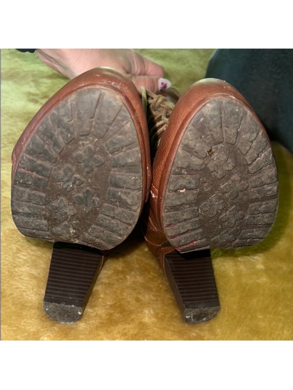 Codia • Women’s 7 • Brown • Lace-Up Heeled Boots • Side Zipper • Round Toe - Picture 6 of 7